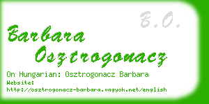 barbara osztrogonacz business card